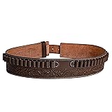 Hulara Genuine Leather Ammo Loops Gun Holster Belt