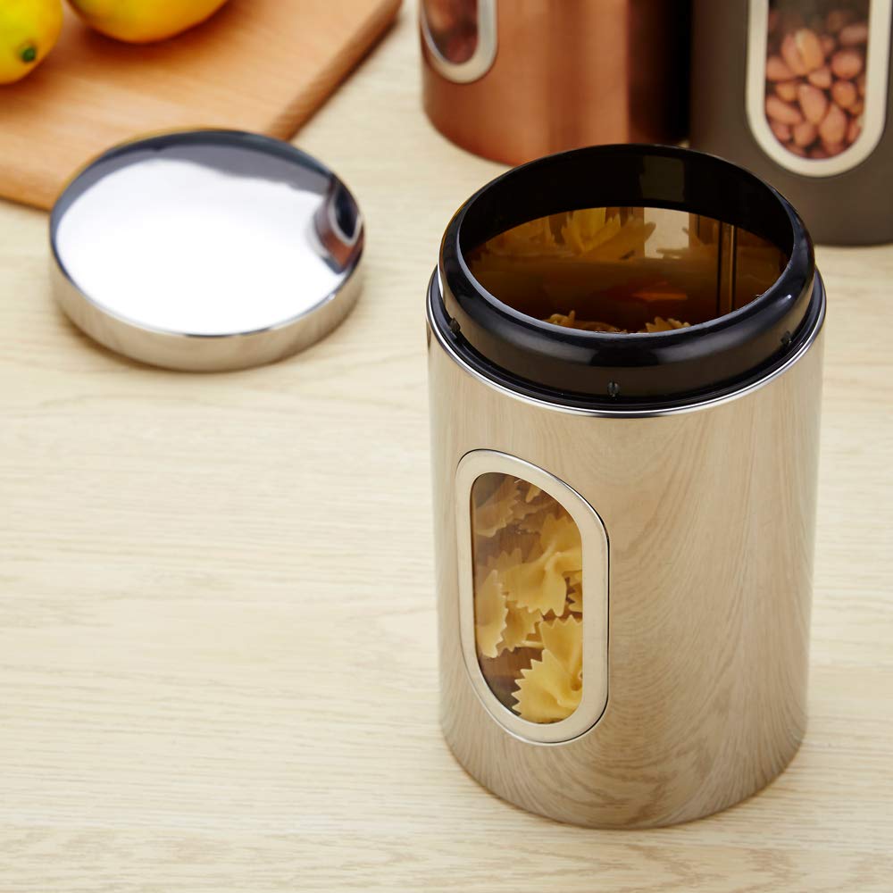 Juego de 3 recipientes de Almacenamiento de Alimentos con Tapas