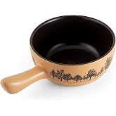 Swissmar Jura Ceramic Fondue Pot Replacement, 2.65 Liter Capacity Size | Classic Caquelon Design, Melts Cheese &amp; Chocolate Evenly, Safe for Stovetop, Oven &amp; Microwave, Standalone or Replacement Pot