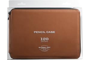 Speedball Art Products Genuine Leather Storage Case for Pencils, Markers, Pens and Art Supplies, Holds Up To 120 Standard Pen