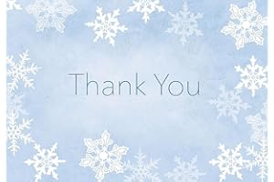 Great Papers! Merry Snowflake Foil Thank You Notecard, 50 count, 4.875"x3.375"" (2015105)