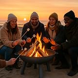 Harbour Housewares 75cm Cast Iron Fire Pit Outdoor Garden Fire Bowl view 2