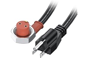 TECREDDY 120V Block Heater Cord for Heavy Duty Immersion Heaters and Engine Block Heaters 6-feet 16AWG, Compatible with Ford F250 F350 and Dodge Ram 2500 Cummins Diesel