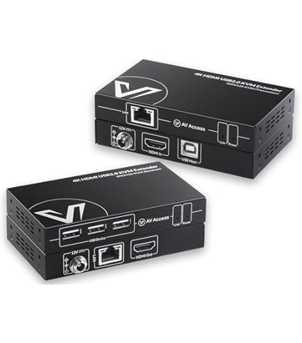 AV Access HDMI USB KVM Extender Dual Monitor Over Cat5e/6/6a