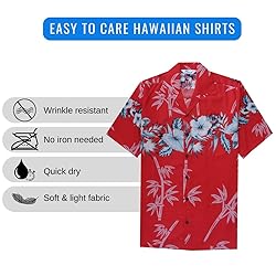 ALVISH Hawaiian Shirt 35 Mens Bamboo Tree Print