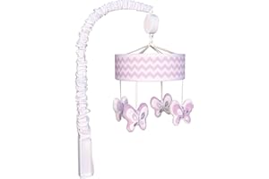Trend Lab Orchid Bloom Baby Crib Mobile with Music, Crib Mobile Arm Fits Standard Crib Rails