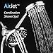 AirJet-600 Hybrid 3-in-1 High Pressure Luxury Rainfall Shower Combo with High-Velocity Flow Accelerator(TM) for More Power with Less Water! Height-Extend Design / Low-Reach Push-Button Flow Control