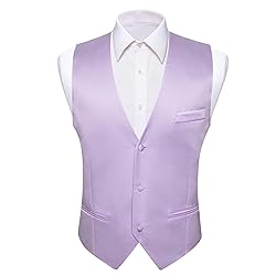 Barry.Wang Mens Light Purple Formal Suit Vest