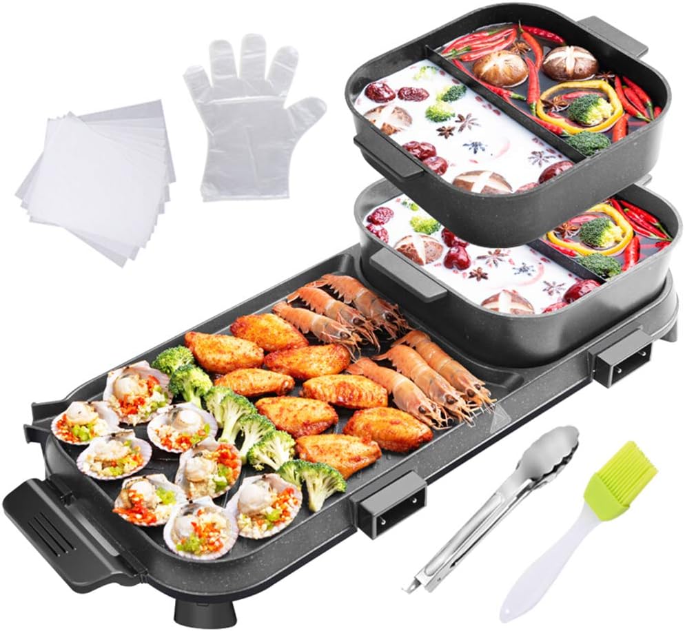 Review 2020 Separable Barbecue Pot Double Pot Electric Hot Pot Electric