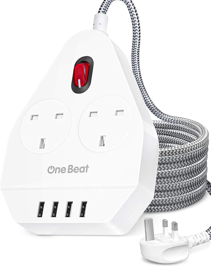 Extension Lead with USB Slots, OneBeat Power Strip 2 Amazon.co.uk