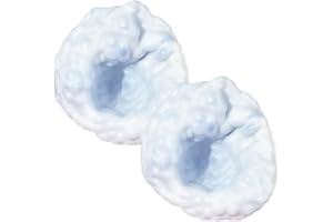 2 Pcs Squeeze Toys, White & Blue Colorful Beads Vacuum Slow Rise Squish Toy, Janpanese Dessert Squish Fidget Stress Toys for 