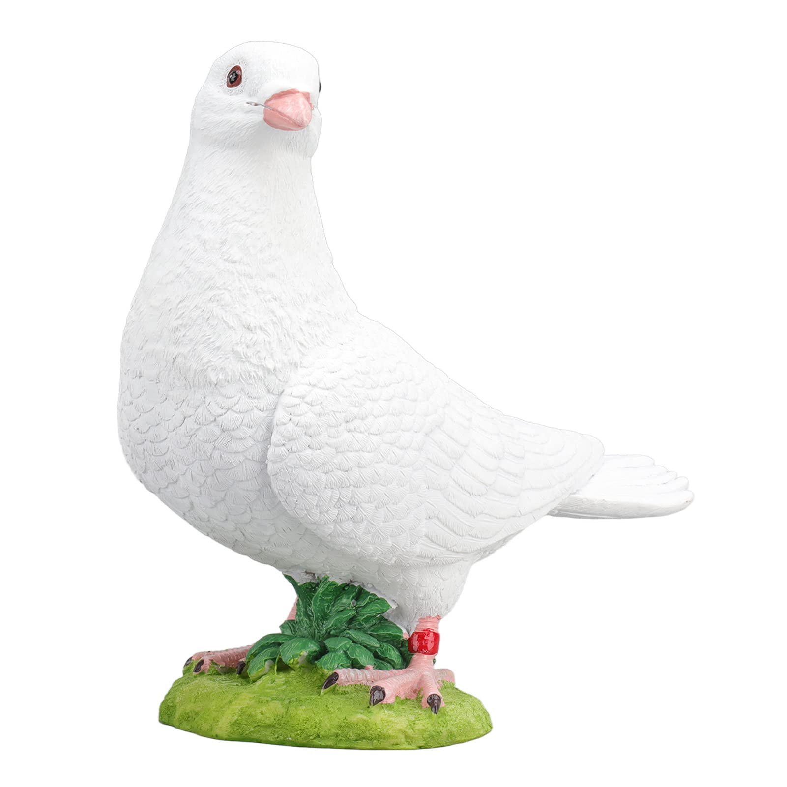 Buachois White Pigeon Model, Synthetic Resin Bird Model Garden Ornament, Vivid Simulation Bird Rustic Resin Crafts for Home Holiday Decoration(#1)