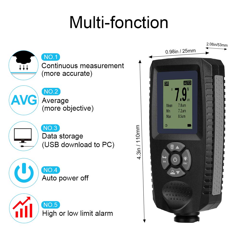 ERAY UltraThin Anodizing Coating Thickness Gauge, Digital Plating