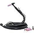 Welding Knight WP17 Air-Cooled Tig Torch With 13FT Cable Plug 16M-2 M16*1.5 Connector (WP17 black handle)