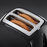 Russell Hobbs Textures 2 Slice Toaster, Extra Wide Slots, 850W, Black view 6