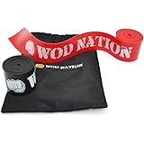 Muscle Floss Band by WOD Nation - Recovery Bands for Tack and Flossing Sore Muscles and Increasing Mobility - Stretch Band Includes Carrying Case