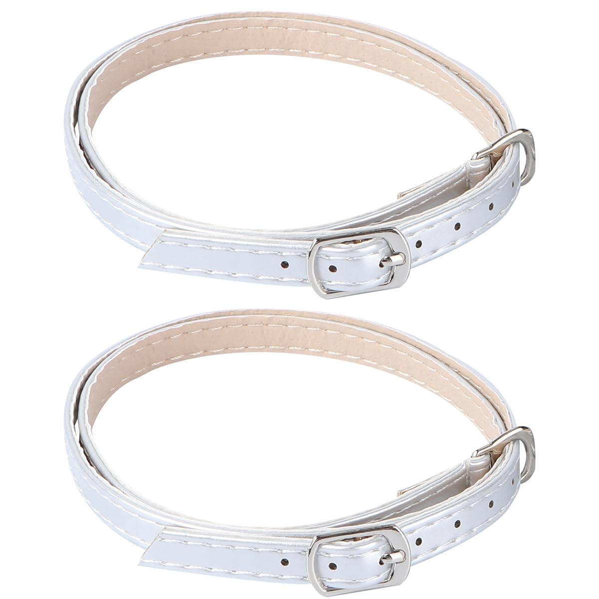 Happyyami Lightweight Detachable Faux Leather High Heel Shoelaces Anti-Drop Cross Shoe Straps for Women Wedding Bridal Ankle Support