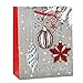 12 Merry Christmas Gift Bags Bulk 4 Large 4 Medium 4 Small Silver and Red Elegant Pop Up 3D Glitter and Foil Design with Handles and Tags for Kids Women Classroom Holiday Wrapping Party Favors Toys