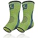 Benmarck Ankle Compression Sleeve, Plantar Fasciitis Sock, Foot Arch and Achilles Tendon Support Brace for Running for Men and Women by (Fjord Blue, Unisize)