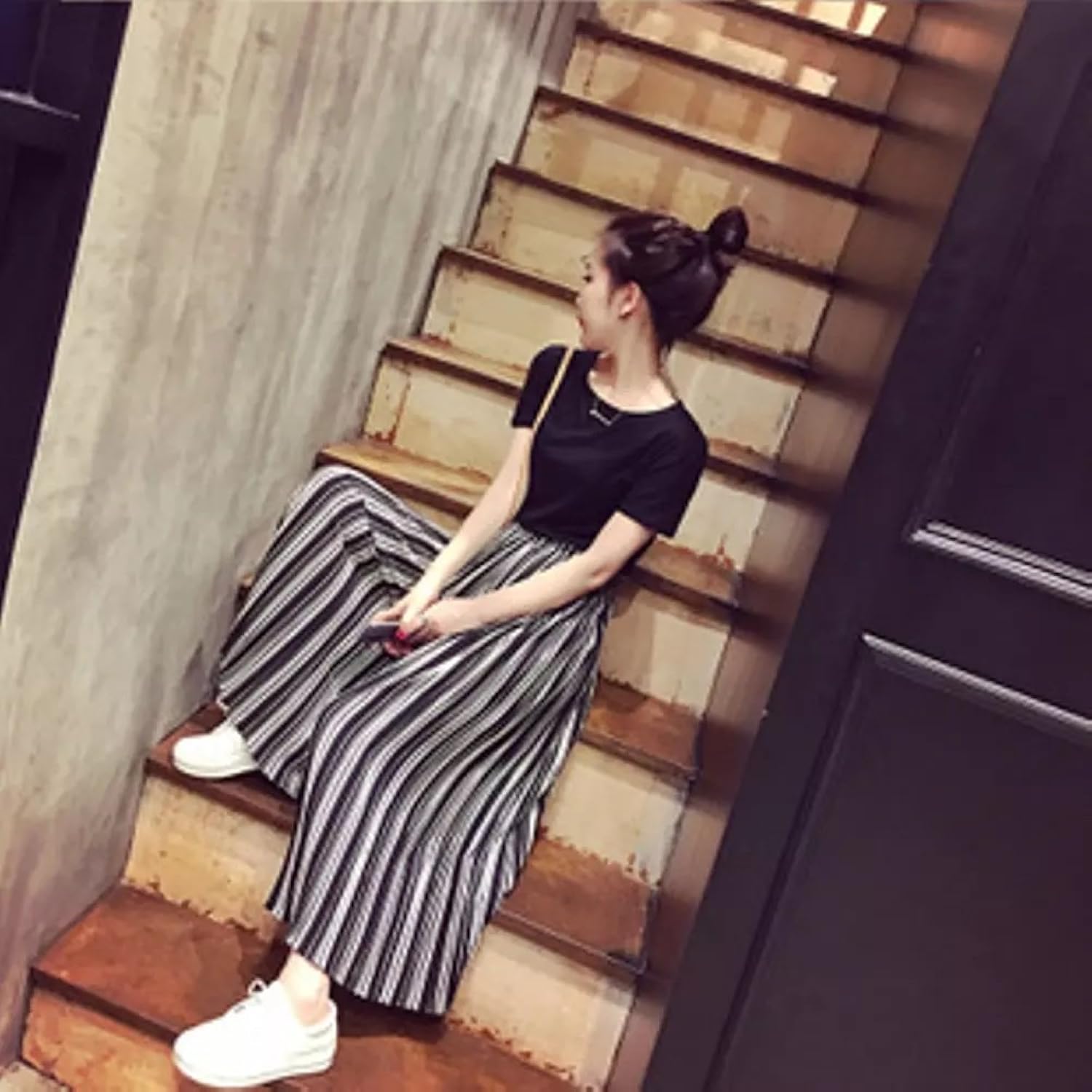 allure closet chiffon/polyester fiber casual pants bottoms