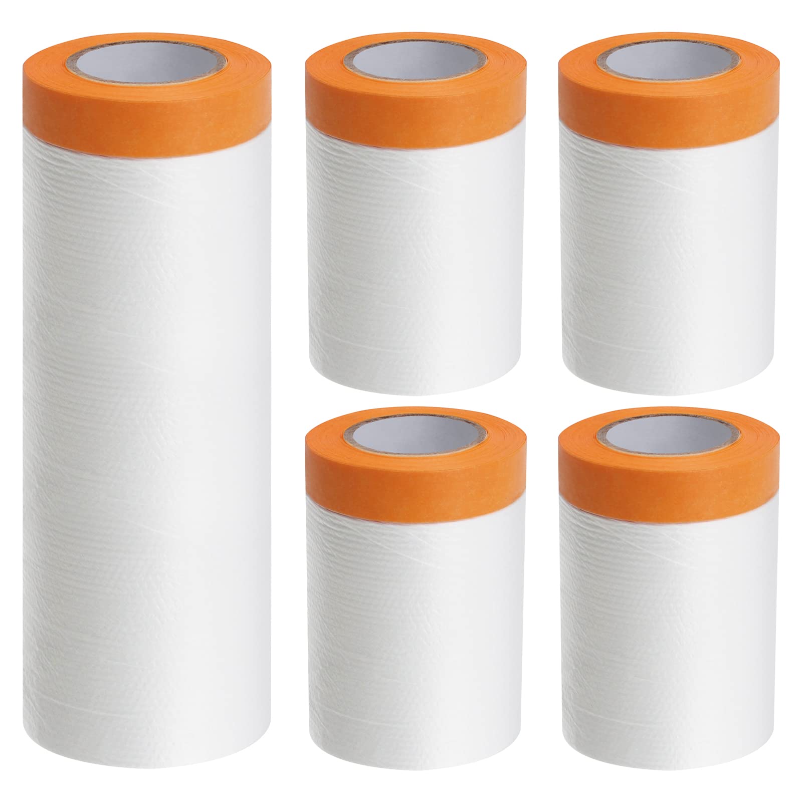 Guichangkai 5Pcs Masking Film Dust Sheet Roll, Plastic Masking Film Rolls 2 Different Sizes Dust-Proof & Waterproof Shields for Furniture, Cabinet, Painting, Covering(150cm*20m,55cm*20m)