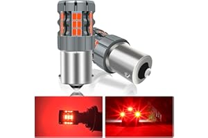 UPXSXT 2Pcs 1156 LED Brake Light Bulb Red, CANBUS Error Free Anti Hyper Flash 7506 BA15S P21W Replacement Bulb for Rear Fog Light, Rear Position Light Super Bright 30-SMD 25W 4000LM