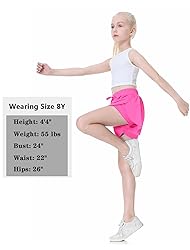 EXARUS Girls Butterfly Shorts Flowy Athletic Dance