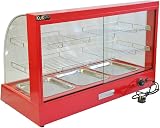 KuKoo 90cm Electric Food Warmer Cabinet Red Stainless Steel 3 Sliding Doors view 4