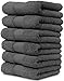 MAURA Grey Hand Towels for Bathroom. Luxury Turkish Cotton Bath Hand Towels Set of 6. Ultra-Soft, Thick & Plush - Space Gray