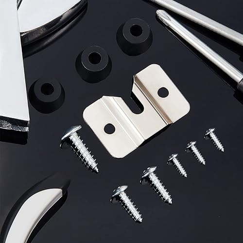 4-Pack Dartboard Mounting Brackets - Stainless Steel Wall Hangers With Screws & Rubber Pads