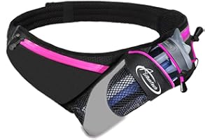 AiRunTech Running Hydration Belt with Water Bottle Holder, Hiking Fanny Pack for Phone and Wallet Holder, Running Bag Runners