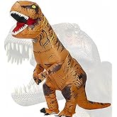 Qshine Adults T-Rex Inflatable Costume Fancy Dinosaur Suit Blow up Stegosaurus Jumpsuit Halloween Cosplay Costume
