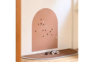 Chalk Bagel Magnetic Wall Decal Chalkboard for Kids Arch Contact Paper for Wall Sticker Peel and Stick Self Adhesive Whiteboard Blackboard Multifunctional Home Decor Schooling (Milk Tea)