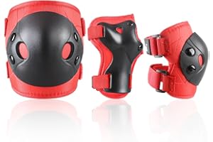 JBM Kids and Youth Knee Pads Elbow Pads Wrist Guards Child Protective Gear Set for Roller Skating, Skateboarding, BMX Biking, Cycling, Inline Skating, Scooter Riding Sports