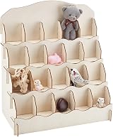 PH PandaHall 4 Tier Wooden Card Display Rack 20 Shelves Retail Vendor view 1