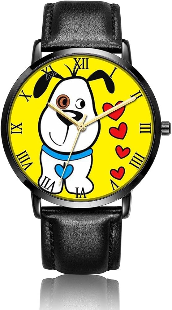 Mandala Elephant Wrist Watch, LONHAO Customized PU Leather & Stainless Steel Waterproof Band Wrist Watch for Women Men