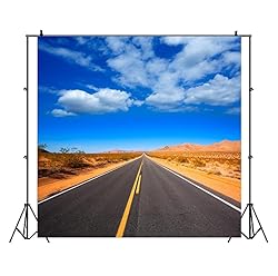 AOFOTO 8x8ft Desert Road Backdrop Historic Route 66