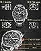 Yuheng Quartz Chronograph Waterproof Watches Business and Sport Design Leather Band Strap Wrist Watch (Black)