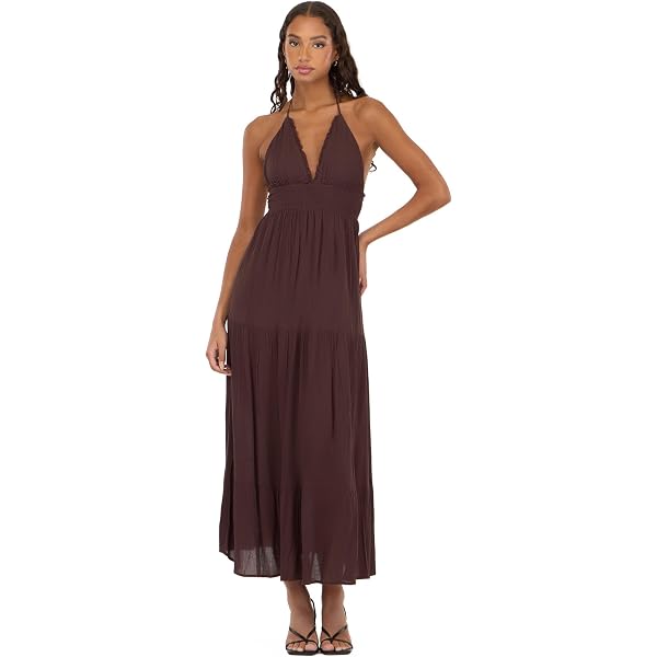 half sheer maxi dress Draped Semi-Sheer Maxi Dress