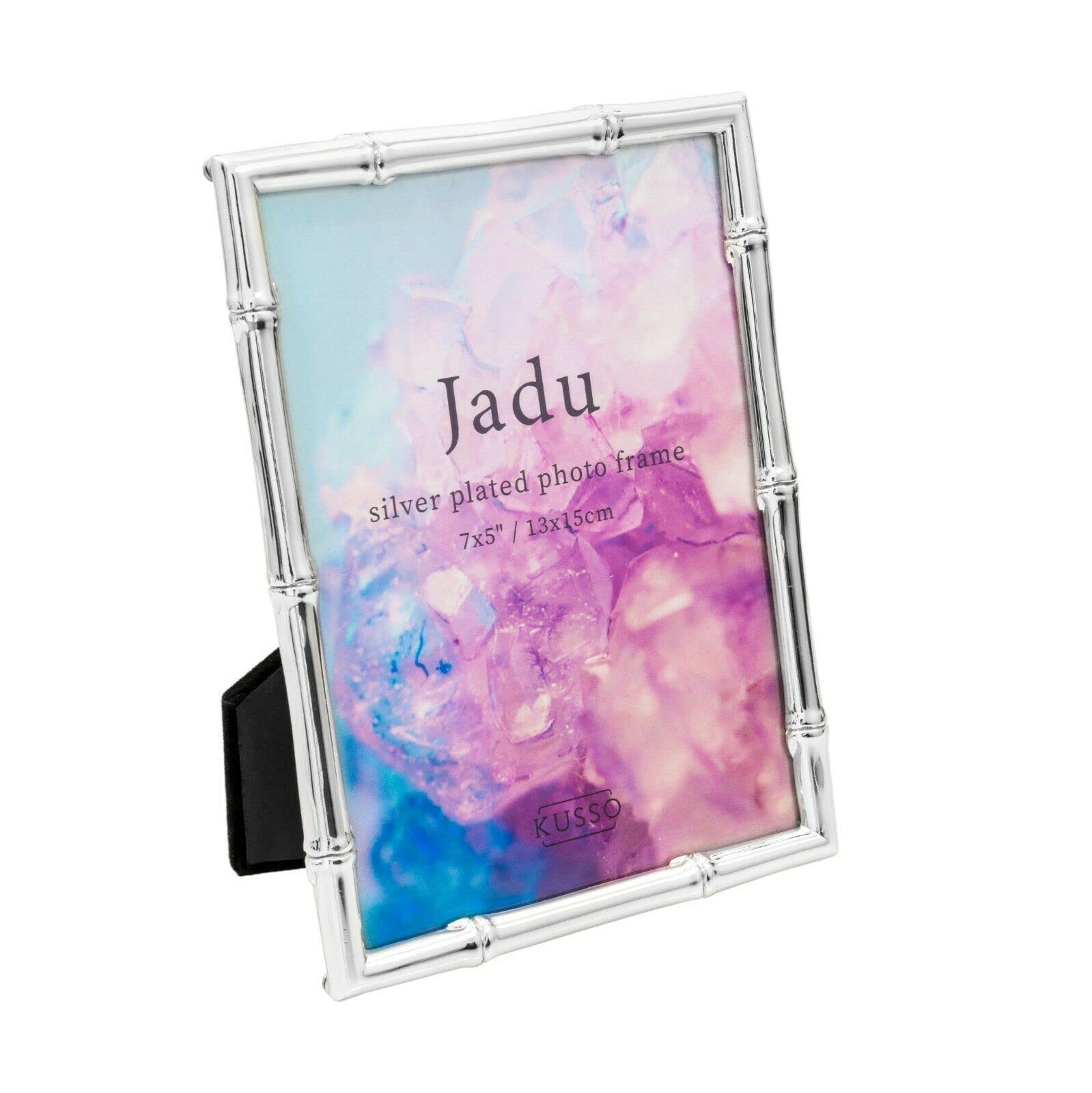 Kusso Jadu Silver Plated Bamboo Style Gift Photo Frame 7x5 Inch / 13x18 Centimetre