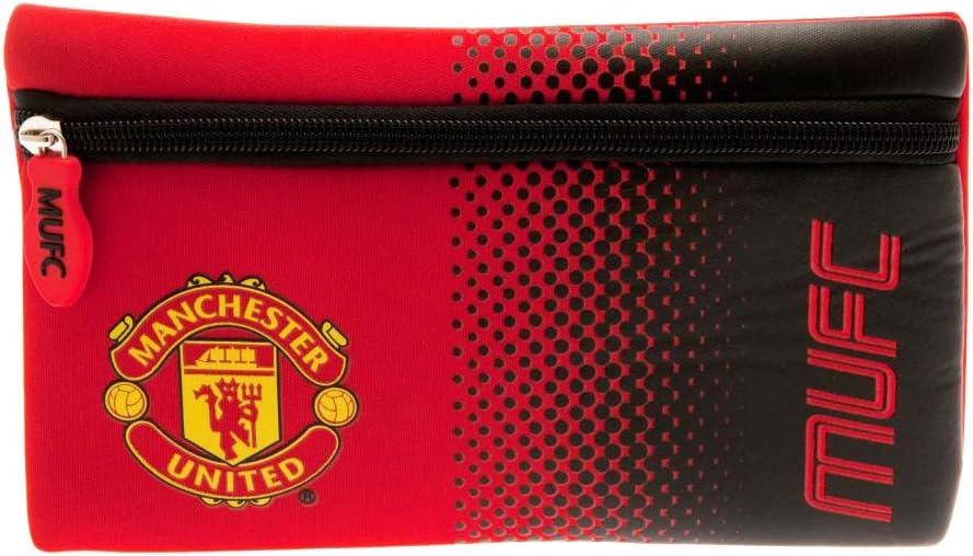 Manchester United F.C. Fade Design Flat Pencil Case, Red, 21cm X 12cm