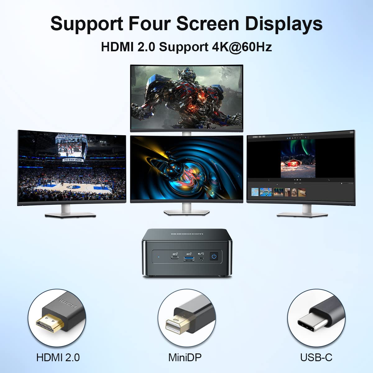 GEEKOM Mini PC, Mini IT8 Intel i5-8259U Mini Desktop Computer 16GB RAM 512GB PCIe SSD, Windows 11 Pro Mini Computer/Dual-Channel DDR4/HDMI2.0 4K UHD/Dual WiFi/BT/Gigabit Ethernet/VESA for Home/Office