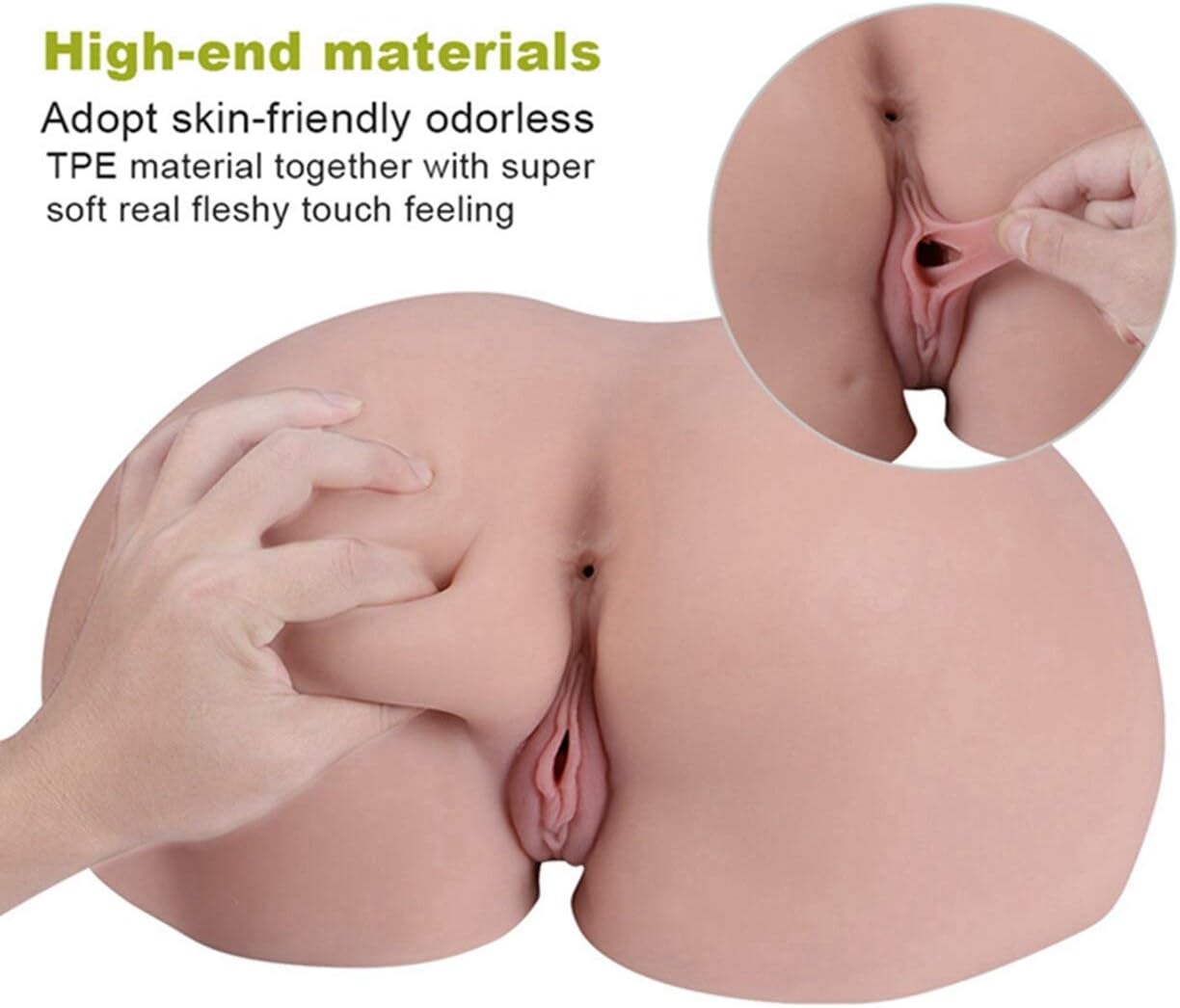 Realistic PuŠ&Šÿ Deluxe Toy for Mén Hands Free Play, Fēmålē Full Size S&ēxy Dolly for Méǹ,Realistic Fëmalé Torso Tight Channels Six Lover-Dôllës Adûllt Toys Womén Silicone A&šš for Mén