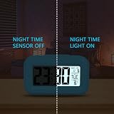 Vicloon Digital Alarm Clock Bedside Blue LED 12/24H Temp Date Timer Snooze view 5