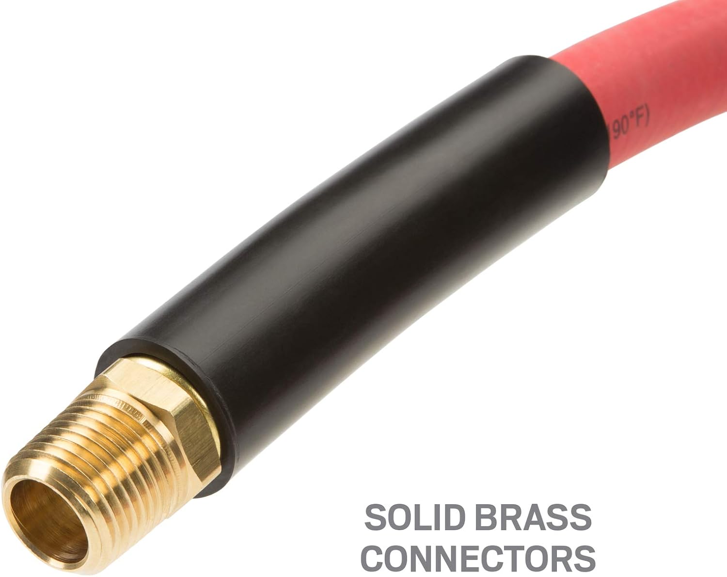 TEKTON 46137 3/8-Inch I.D. by 50-Foot 300 PSI Hybrid Air Hose with 1/4-Inch MPT Ends and Bend Restrictors - - 