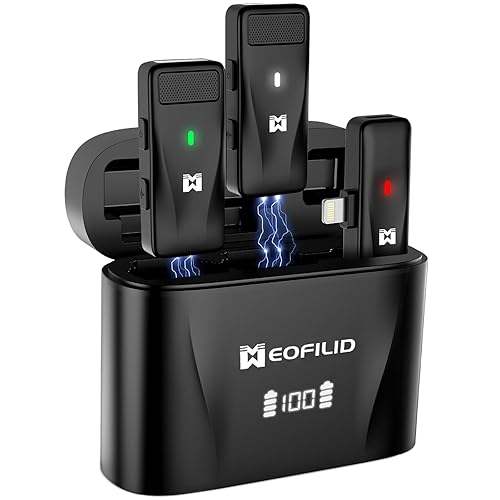 Eofilid Wireless Lavalier Microphone for iPhone iPad, Pack Mini