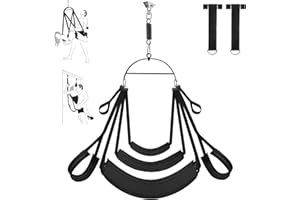 360° Rotating Sex Swing for Adults–Comfortable Couples Sex Toys, Adjustable Bondage Restraints, BDSM Set with Straps for Love