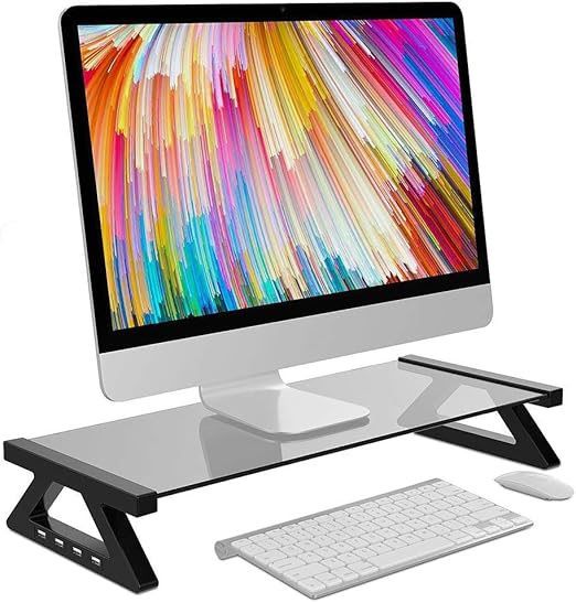 Monitor Stand with USB Ports, Monitor Riser PC Display