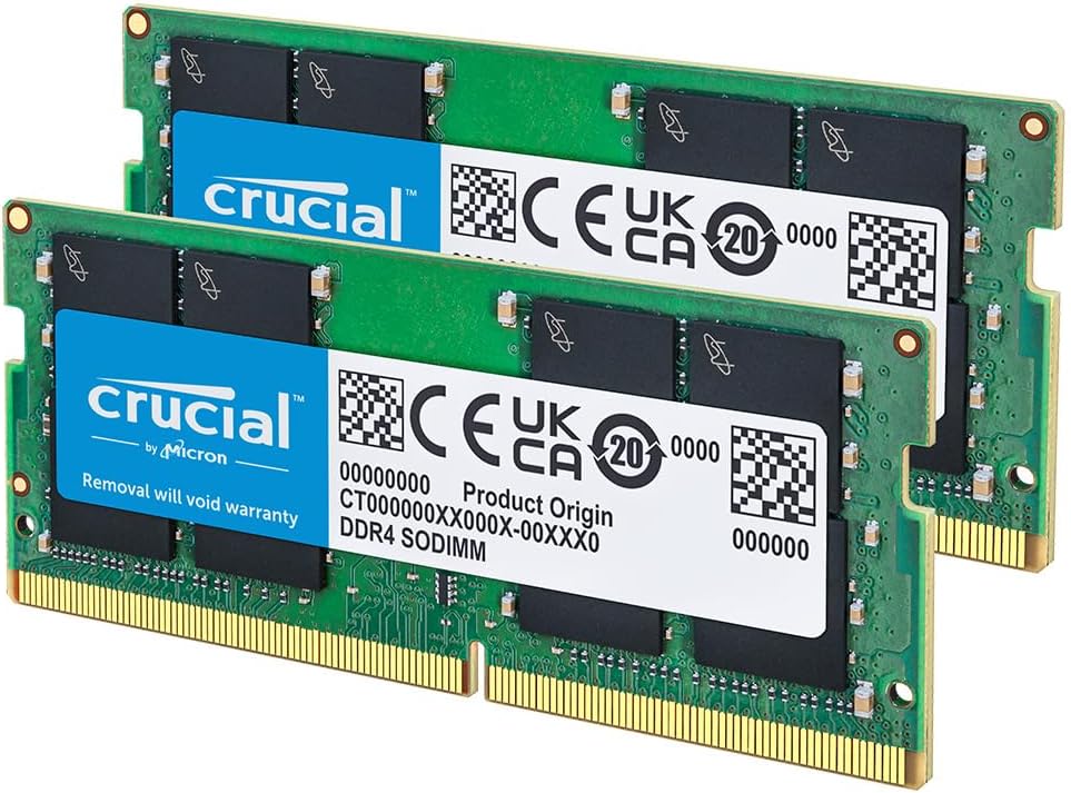 Crucial 16GB Kit 2x8GB DDR4 3200MHz SODIMM Laptop RAM CL22 CT2K8G4SFRA32A