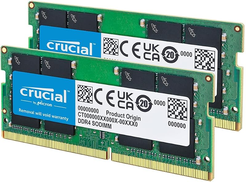 Crucial 16GB Kit 2x8GB DDR4 3200MHz SODIMM Laptop RAM CL22 CT2K8G4SFRA32A